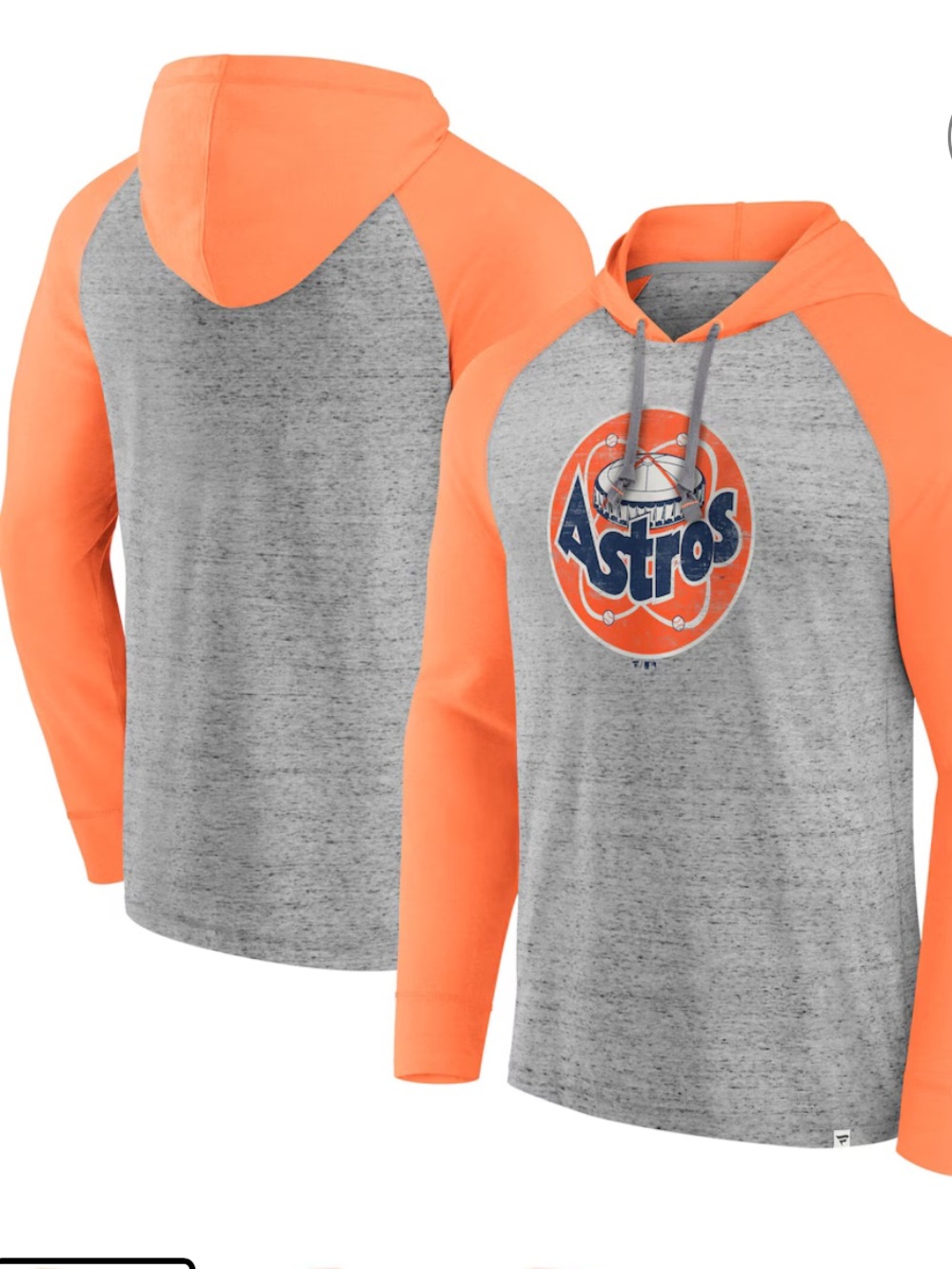 NWT Men's Houston Astros Fanatics Gray  Speckled Lightweight Hoodie Sz L $55
